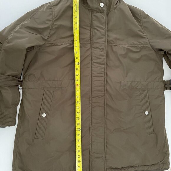 BURBERRY Portobello Women's Parka Hooded Jacket - 10 US Dark Olive - Picture 11 of 16